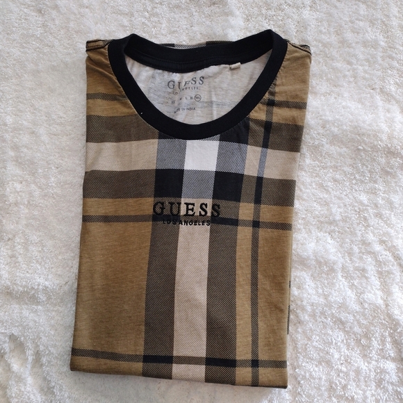 Guess - Plaid Short Sleeve T-Shirt Embroidery - Picture 10 of 13